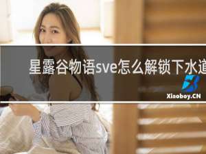 星露谷物语sve怎么解锁下水道