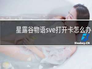 星露谷物语sve打开卡怎么办