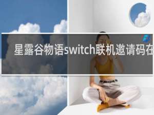 星露谷物语switch联机邀请码在哪