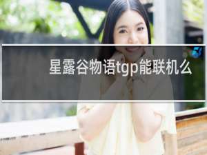 星露谷物语tgp能联机么
