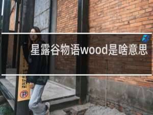 星露谷物语wood是啥意思