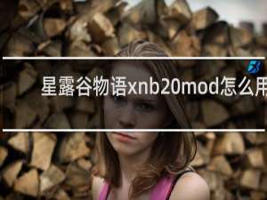 星露谷物语xnb mod怎么用