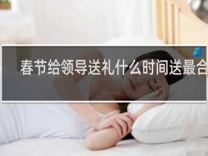 春节给领导送礼什么时间送最合适