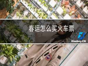 春运怎么买火车票