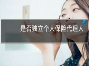 是否独立个人保险代理人