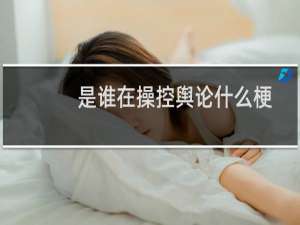 是誰(shuí)在操控輿論什么梗