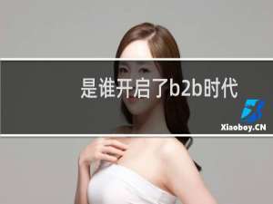 是谁开启了b2b时代