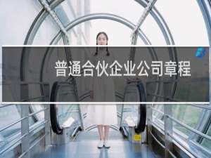 普通合伙企业公司章程