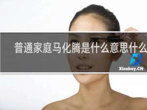 普通家庭马化腾是什么意思什么梗