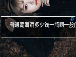 普通葡萄酒多少钱一瓶啊一般的