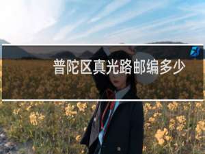 普陀区真光路邮编多少