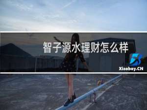 智子源水理财怎么样
