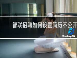智联招聘如何设置简历不公开