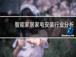 智能家居家电安装行业分析