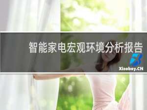 智能家电宏观环境分析报告