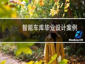 智能车库毕业设计案例