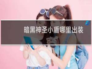 暗黑神圣小盾哪里出装
