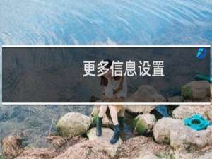 更多信息设置（更多信息）