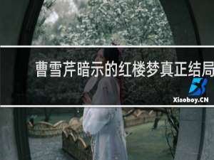 曹雪芹暗示的红楼梦真正结局