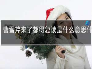 曹雪芹来了都得复读是什么意思什么梗