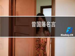 曾国藩名言，曾国藩语录