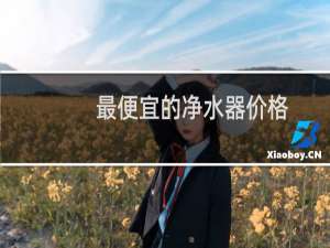 最便宜的净水器价格