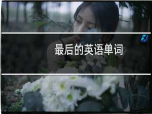 最后的英语单词