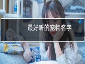 最好听的宠物名字