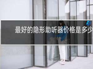 最好的隐形助听器价格是多少