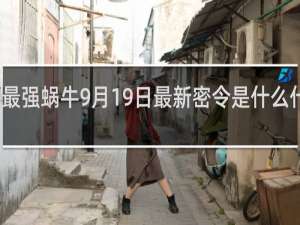 最强蜗牛9月19日最新密令是什么什么梗