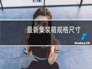 最新集装箱规格尺寸