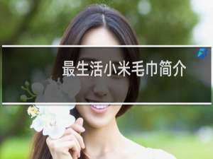 最生活小米毛巾简介