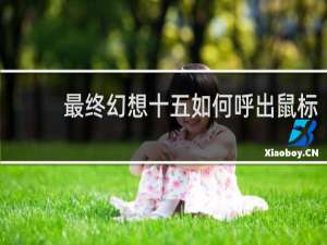 最终幻想十五如何呼出鼠标