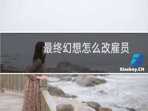 最终幻想怎么改雇员