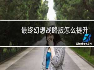 最终幻想战略版怎么提升
