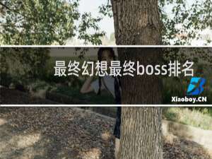 最终幻想最终boss排名