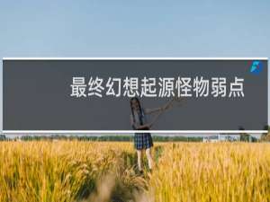 最终幻想起源怪物弱点