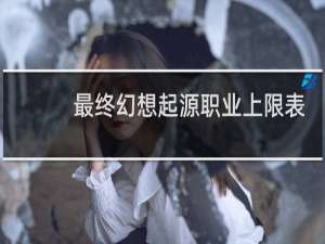 最终幻想起源职业上限表