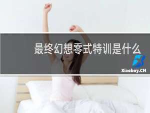 最终幻想零式特训是什么