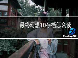 最终幻想10存档怎么读