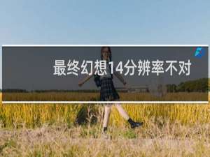 最终幻想14分辨率不对