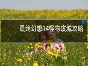 最终幻想14怪物攻城攻略
