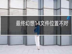 最终幻想14文件位置不对