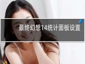 最终幻想14统计面板设置