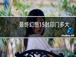 最终幻想15封印门多大