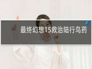 最终幻想15救治陆行鸟药