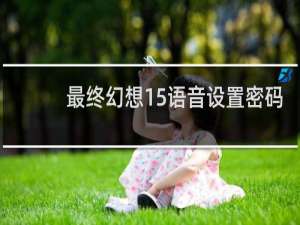 最终幻想15语音设置密码