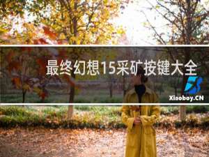 最终幻想15采矿按键大全