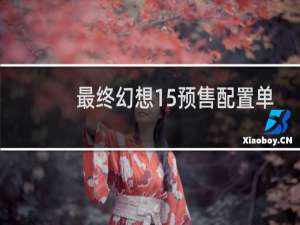 最终幻想15预售配置单