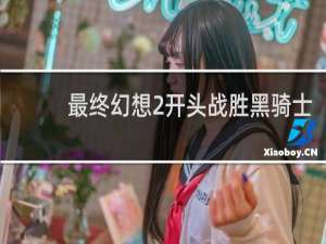 最终幻想2开头战胜黑骑士